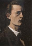 Edvard Munch Self-Portrait painting